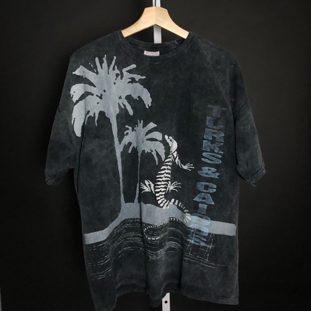 Turks & Caicos Stone Acid Wash Graphic T-Shirt